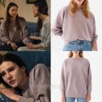 Alina Boz’un giydiği Mavi marka lila sweatshirt