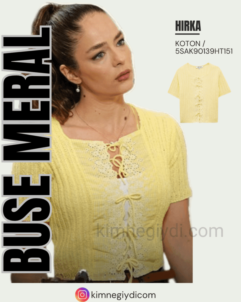 Aile Saadeti Gönül’ün giydiği sarı renkli hırka (Koton)