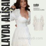 İlayda Alişan’ın Instagram postunda giydiği Sagaza beyaz Desnude elbise