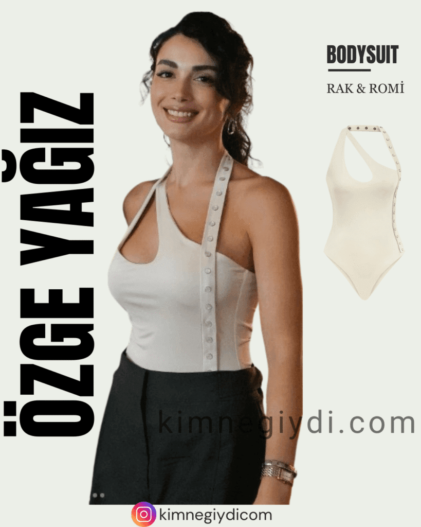Özge Yağız’ın Gözleri Karadeniz tanıtımında giydiği ekru bodysuit