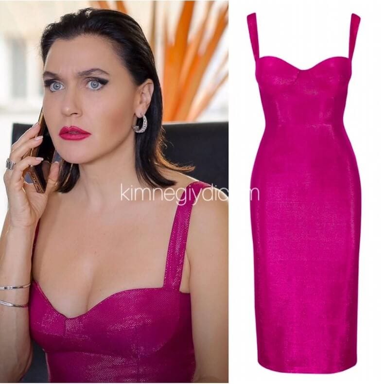 Ender’in Yasak Elma sahnesinde giydiği fuşya maxi elbise